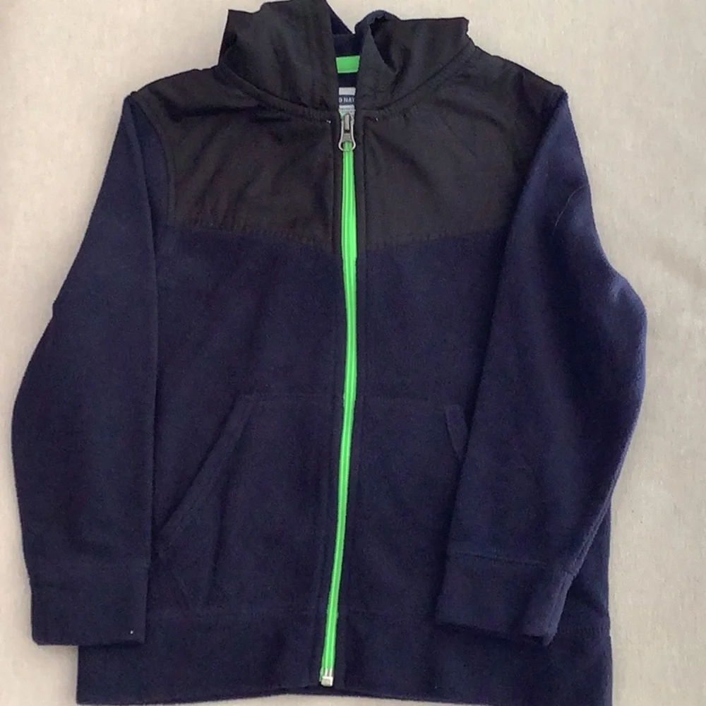 Old Navy: SWEATSHIRT Hoodie Size XS(5) Navy/Black/Electric Green